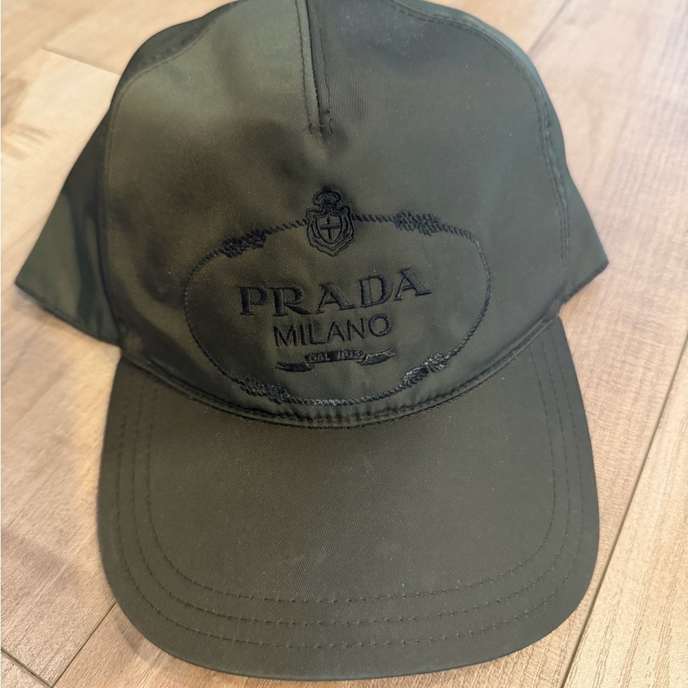Prada Black Corduroy Cap